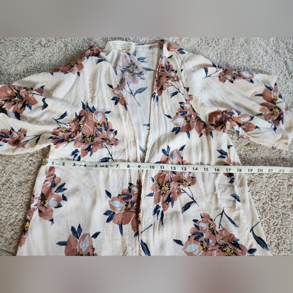 Saterwater Luxe Womens floral kimono cover up lightweight flowy - Picture 8 of 9